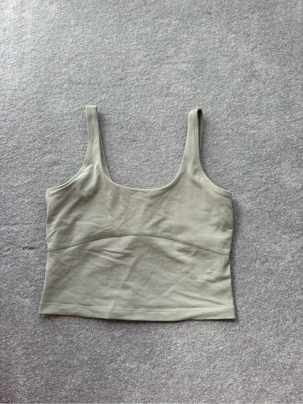 Aritzia Sage Green Scoop Crop Tank
